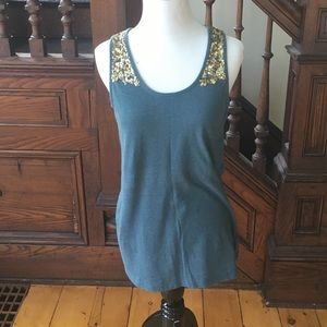 🎉Sequined Teal Tank Top